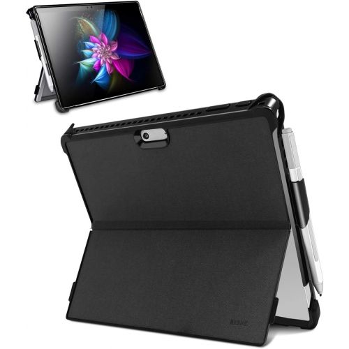  YENOCK Surface Pro Case, Microsoft Surface Pro 7/Pro 6/Pro 5/Pro 2017/Pro 4 Case, Shockproof Rugged Folio Stand Protective Cover with Kickstand Case+Pencil Holder, Compatible with