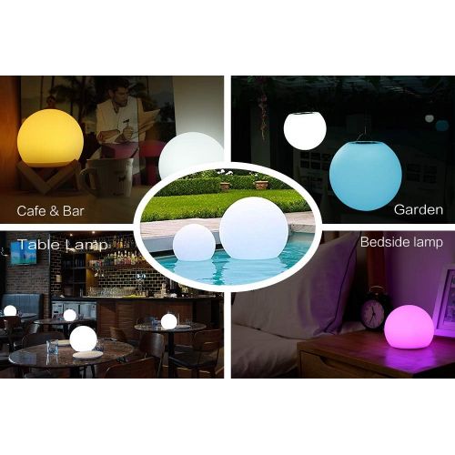  [아마존 핫딜]  [아마존핫딜]YESIE 16-Inch Cordless LED Ball Light for Garden, New Easy Charging LED Module with Remote Control,16 RGB Colors Decoration Orb Light