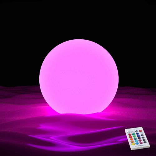  YESIE 6-Inch Cordless LED Ball Night Light for Kids,Rechargeable Floating Pool Lights,Outdoor Pool Accessories Decoration,16 RGB Colors Mood Ambient Lighting