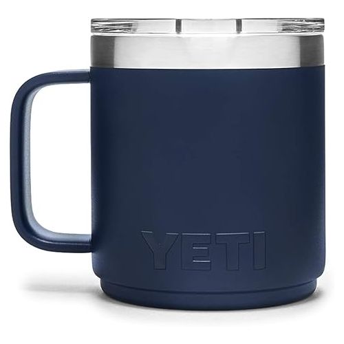 예티 YETI Rambler 10 oz Stackable Mug, Vacuum Insulated, Stainless Steel with MagSlider Lid, Navy