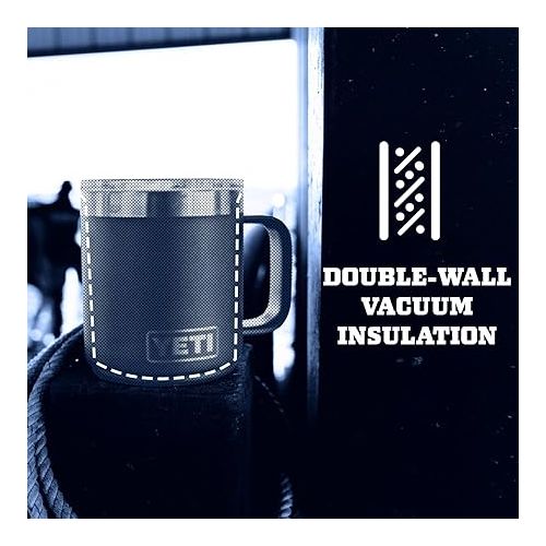 예티 YETI Rambler 10 oz Stackable Mug, Vacuum Insulated, Stainless Steel with MagSlider Lid, Navy