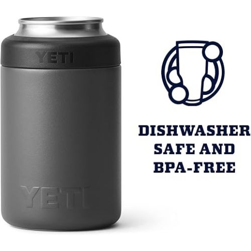 예티 YETI Rambler 12 oz. Colster Can Insulator for Standard Size Cans, Charcoal (NO CAN INSERT)