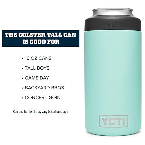 예티 YETI Rambler 16 oz. Colster Tall Can Insulator for Tallboys & 16 oz. Cans, Seafoam