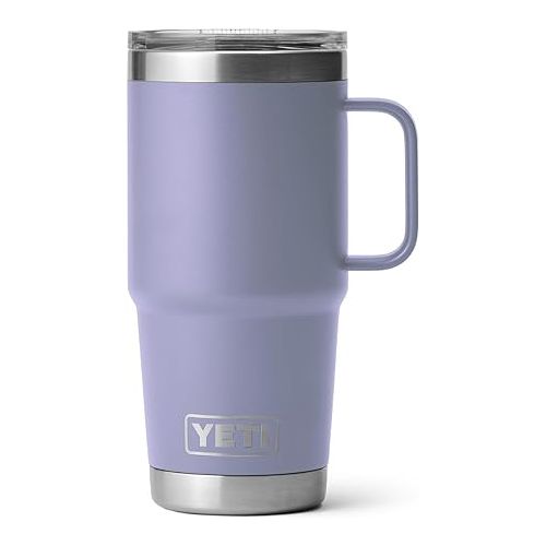 예티 YETI Rambler 20 oz Travel Mug, Stainless Steel, Vacuum Insulated with Stronghold Lid, Cosmic Lilac