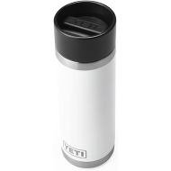 YETI Rambler 18 oz Bottle, Stainless Steel, Vacuum Insulated, with Hot Shot Cap, White
