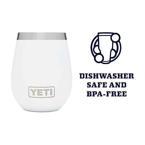 예티 YETI Rambler 10 oz Wine Tumbler, Vacuum Insulated, Stainless Steel with MagSlider Lid