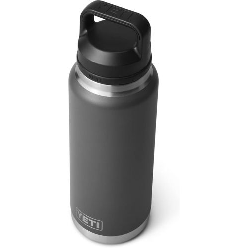 예티 YETI Rambler 36 oz Bottle, Vacuum Insulated, Stainless Steel with Chug Cap, Charcoal