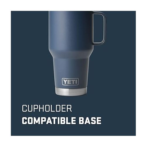 예티 YETI Rambler 30 oz Travel Mug, Stainless Steel, Vacuum Insulated with Stronghold Lid