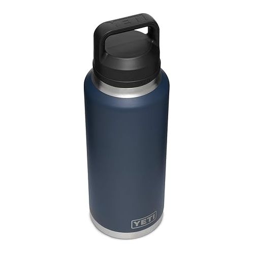 예티 YETI Rambler 46 oz Bottle, Vacuum Insulated, Stainless Steel with Chug Cap, Navy