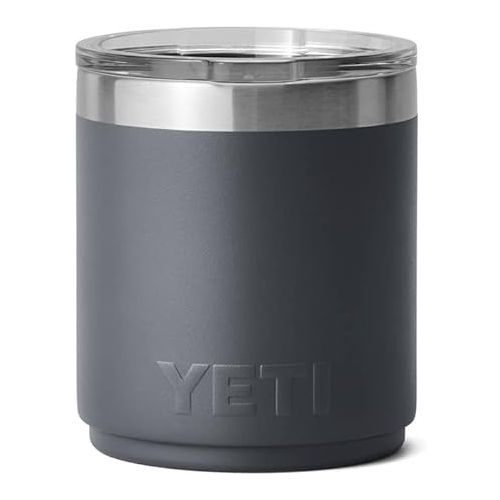 예티 YETI Rambler 10 oz Stackable Lowball 2.0, Vacuum Insulated, Stainless Steel with MagSlider Lid, Charcoal