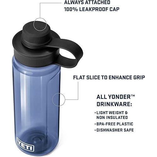 예티 YETI Yonder 750 ml/25 oz Water Bottle with Yonder Tether Cap, Charcoal