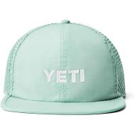 YETI Logo Flat Brim Performance Hat, Ice Blue