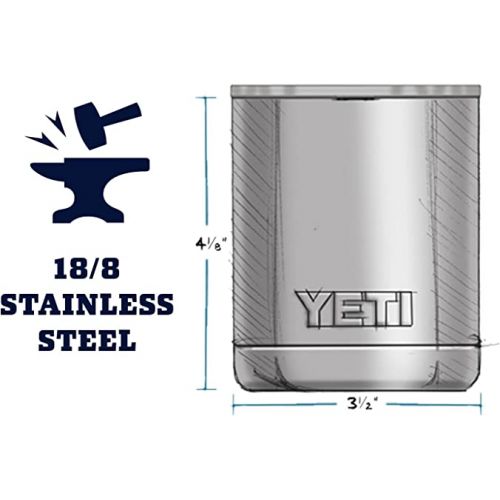 예티 YETI Rambler 10 oz Lowball, Vacuum Insulated, Stainless Steel with MagSlider Lid, Nordic Purple