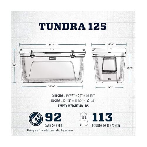 예티 YETI Tundra 125 Cooler, White