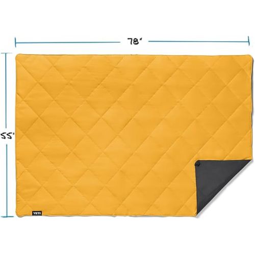 예티 YETI Lowlands Blanket, Multi-Use Blanket with Travel Bag, Alpine Yellow