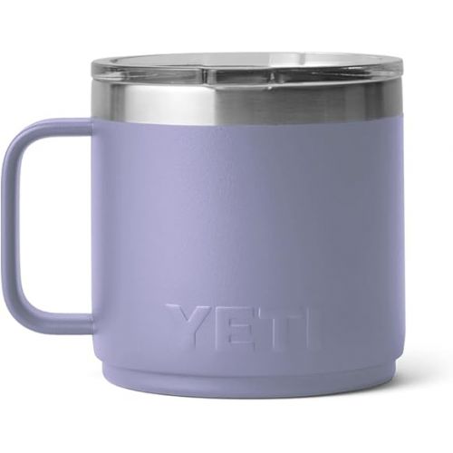 예티 YETI Rambler 14 oz Stackable Mug, Vacuum Insulated, Stainless Steel with MagSlider Lid, Cosmic Lilac