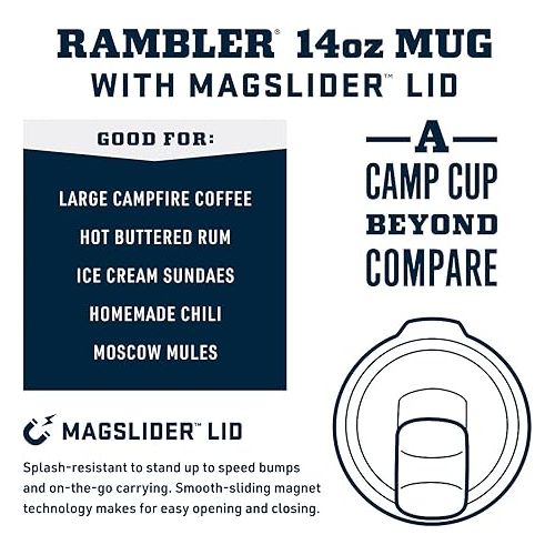 예티 YETI Rambler 14 oz Stackable Mug, Vacuum Insulated, Stainless Steel with MagSlider Lid, Cosmic Lilac