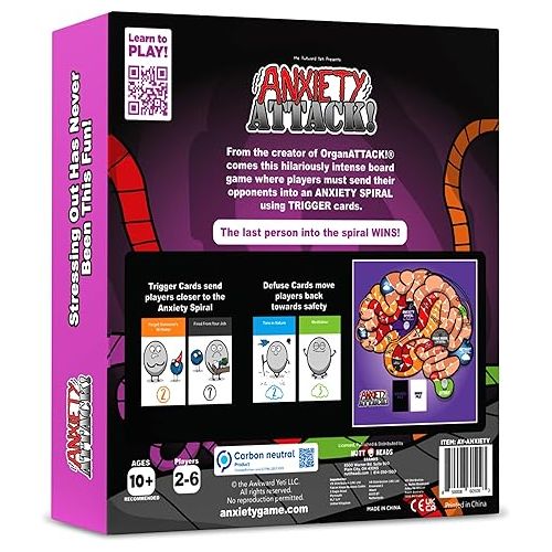 예티 The Awkward Yeti Anxiety Attack! Card Game, A Family Fun Game for Kids and Adults - Funny and Therapeutic Playing Cards for Game Nights with Family of Kids and Teens, 2-6 Players, 8+