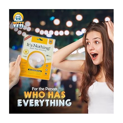 예티 Super Funny, The Gift of Nothing Gag Gift. Hilarious Practical Joke for The Person Who Has Everything Fun Xmas Prank for Friends. Great Family Friendly Christmas Stocking Stuffer