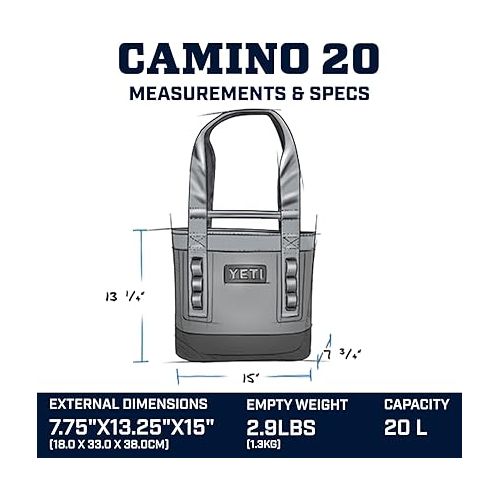 예티 YETI Camino 20 Carryall with Internal Dividers, All-Purpose Utility Bag