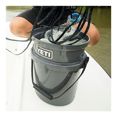 예티 YETI Loadout 5-Gallon Bucket, Impact Resistant Fishing/Utility Bucket, Charcoal