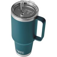YETI Rambler 42 oz Tumbler with Handle and Straw Lid, Travel Mug Water Tumbler, Vacuum Insulated Cup with Handle, Stainless Steel, Agave Teal