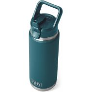 YETI Rambler 26 oz Bottle, Vacuum Insulated, Stainless Steel with Color Matching Straw Cap, Agave Teal