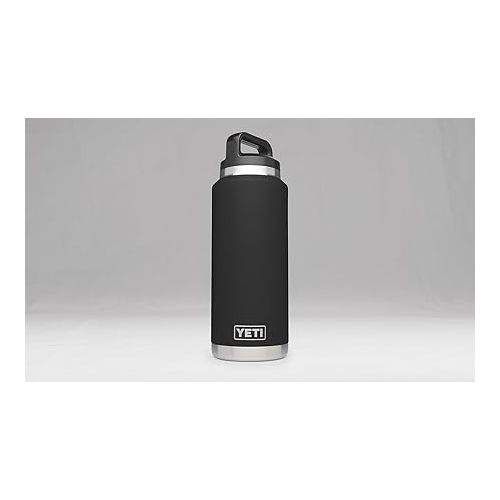 예티 YETI Rambler 36oz Vacuum Insulated Stainless Steel Bottle with Cap (Stainless Steel) (Black)