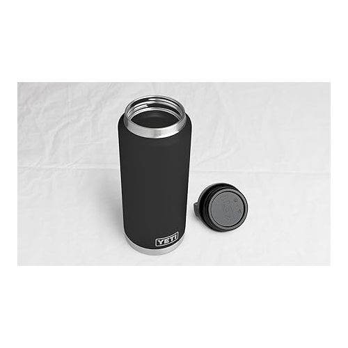 예티 YETI Rambler 36oz Vacuum Insulated Stainless Steel Bottle with Cap (Stainless Steel) (Black)