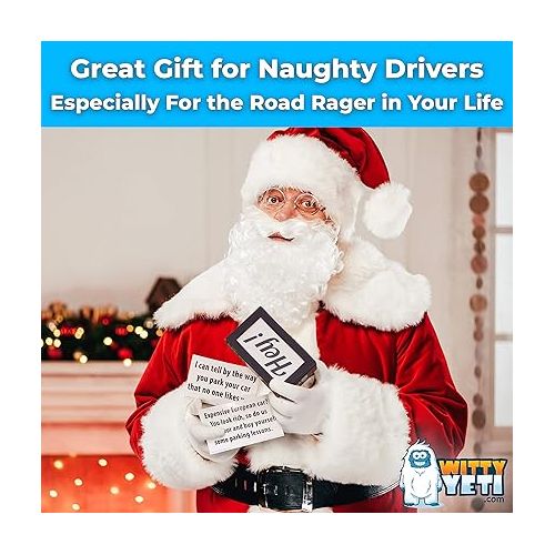 예티 Witty Yeti Super Hilarious, Bad Parking Cards 50 Pk. Get Revenge with Family-Friendly Novelty Notes. Feel The Satisfaction of Pranking Idiot Parkers with Funny Notices, Xmas Stocking Stuffers