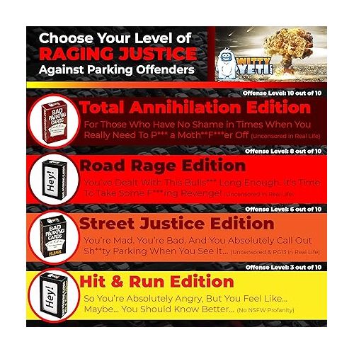 예티 Witty Yeti Super Hilarious, Bad Parking Cards 50 Pk. Get Revenge with Family-Friendly Novelty Notes. Feel The Satisfaction of Pranking Idiot Parkers with Funny Notices, Xmas Stocking Stuffers