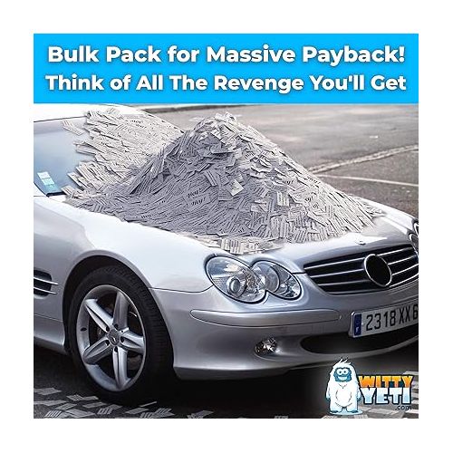 예티 Witty Yeti Super Hilarious, Bad Parking Cards 50 Pk. Get Revenge with Family-Friendly Novelty Notes. Feel The Satisfaction of Pranking Idiot Parkers with Funny Notices, Xmas Stocking Stuffers