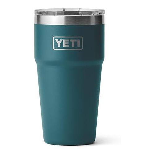 예티 YETI Rambler 20 oz Stackable Tumbler, Stainless Steel, Vacuum Insulated with MagSlider Lid, Agave Teal