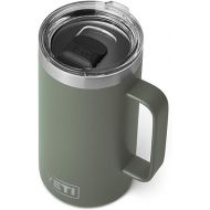 YETI Rambler 24 oz Mug, Vacuum Insulated, Stainless Steel with MagSlider Lid, Camp Green