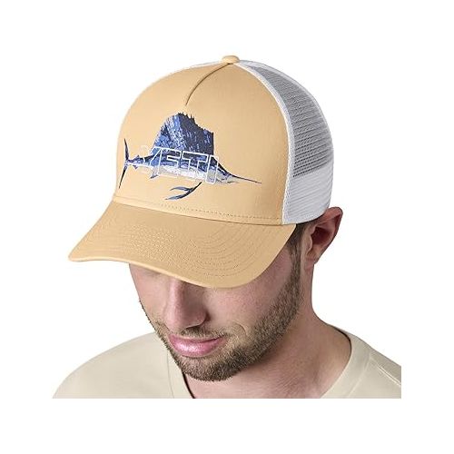 예티 YETI Sailfish Badge Mid Pro Trucker Hat, Salmon