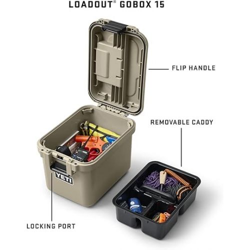 예티 YETI LoadOut GoBox 15 Divided Cargo Case, King Crab