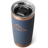 YETI Rambler 20 oz Tumbler, Stainless Steel, Vacuum Insulated with MagSlider Lid, Folds of Honor - Navy