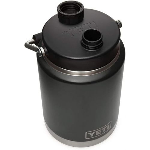 예티 YETI Rambler Half Gallon Jug, Vacuum Insulated, Stainless Steel with MagCap, Black