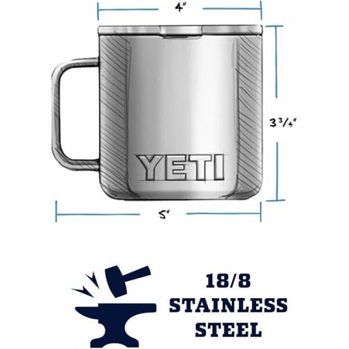 예티 YETI Rambler 14 oz Stainless Steel Vacuum Insulated Mug with Lid