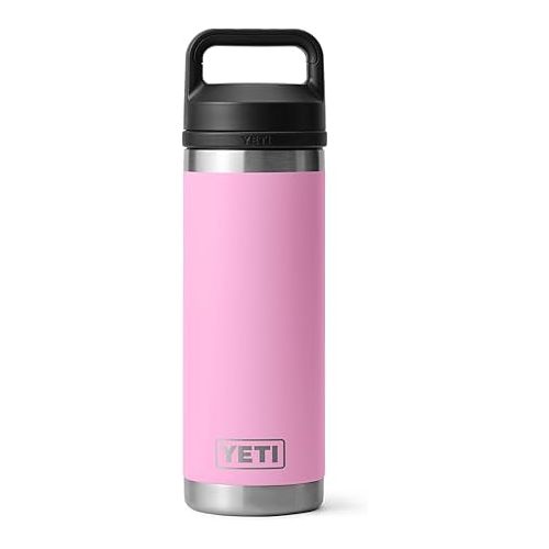 예티 YETI Rambler 18 oz Bottle, Vacuum Insulated, Stainless Steel with Chug Cap, Power Pink