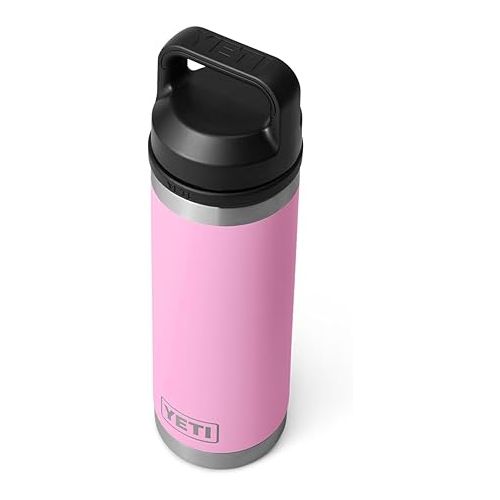 예티 YETI Rambler 18 oz Bottle, Vacuum Insulated, Stainless Steel with Chug Cap, Power Pink
