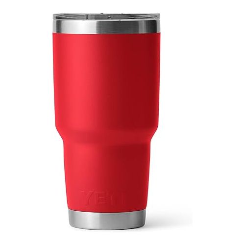 예티 YETI Rambler 30 oz Tumbler, Stainless Steel, Vacuum Insulated with MagSlider Lid, Rescue Red