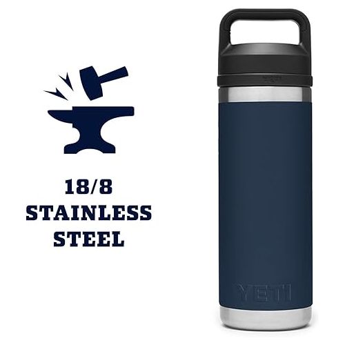 예티 YETI Rambler 18 oz Bottle, Vacuum Insulated, Stainless Steel with Chug Cap