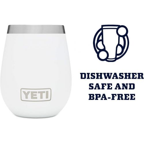 예티 YETI Beverage Bucket with (2) YETI 10 oz Wine Tumblers Bundle, White