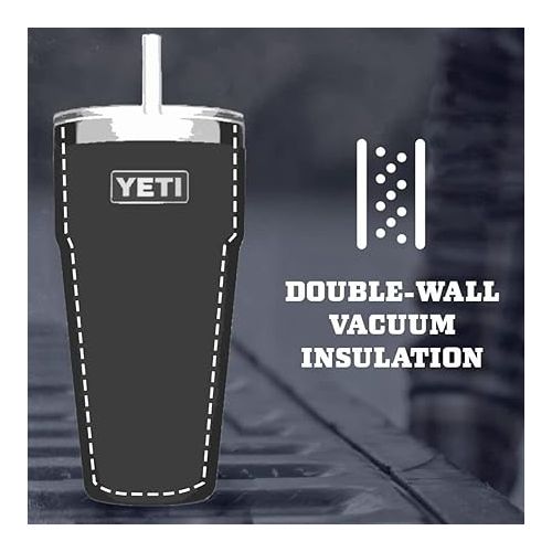 예티 YETI Rambler 26 oz Straw Cup, Vacuum Insulated, Stainless Steel with Straw Lid, Chartreuse YPA-30-140