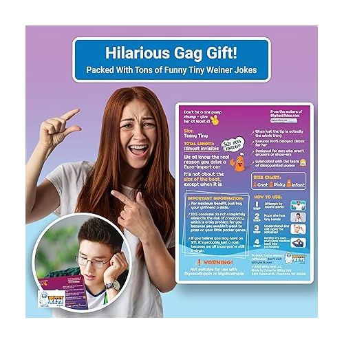 예티 Hilarious Extra Small-Condoms Gag Gift by Witty Yeti. 2 Pack Funny Christmas-Stocking Stuffer or White Elephant Idea. Prank Friends and Family with This Goofy Novelty Practical Joke for Men or-Women.