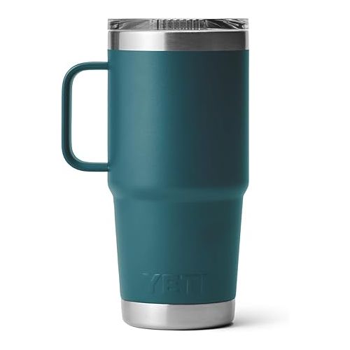 예티 YETI Rambler 20 oz Travel Mug, Stainless Steel, Vacuum Insulated with Stronghold Lid, Agave Teal