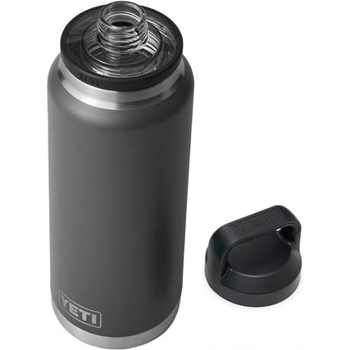 예티 YETI Rambler 36 oz Bottle with YETI Large Bottle Sling Bundle, Charcoal