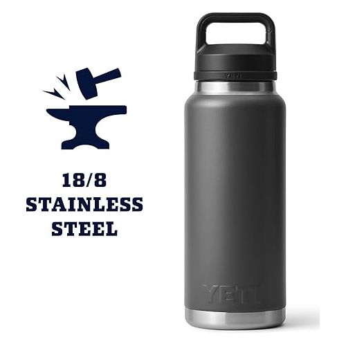 예티 YETI Rambler 36 oz Bottle with YETI Large Bottle Sling Bundle, Charcoal