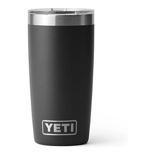 예티 YETI Rambler 10 oz Tumbler, Stainless Steel, Vacuum Insulated with MagSlider Lid, Black